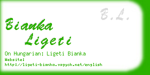 bianka ligeti business card